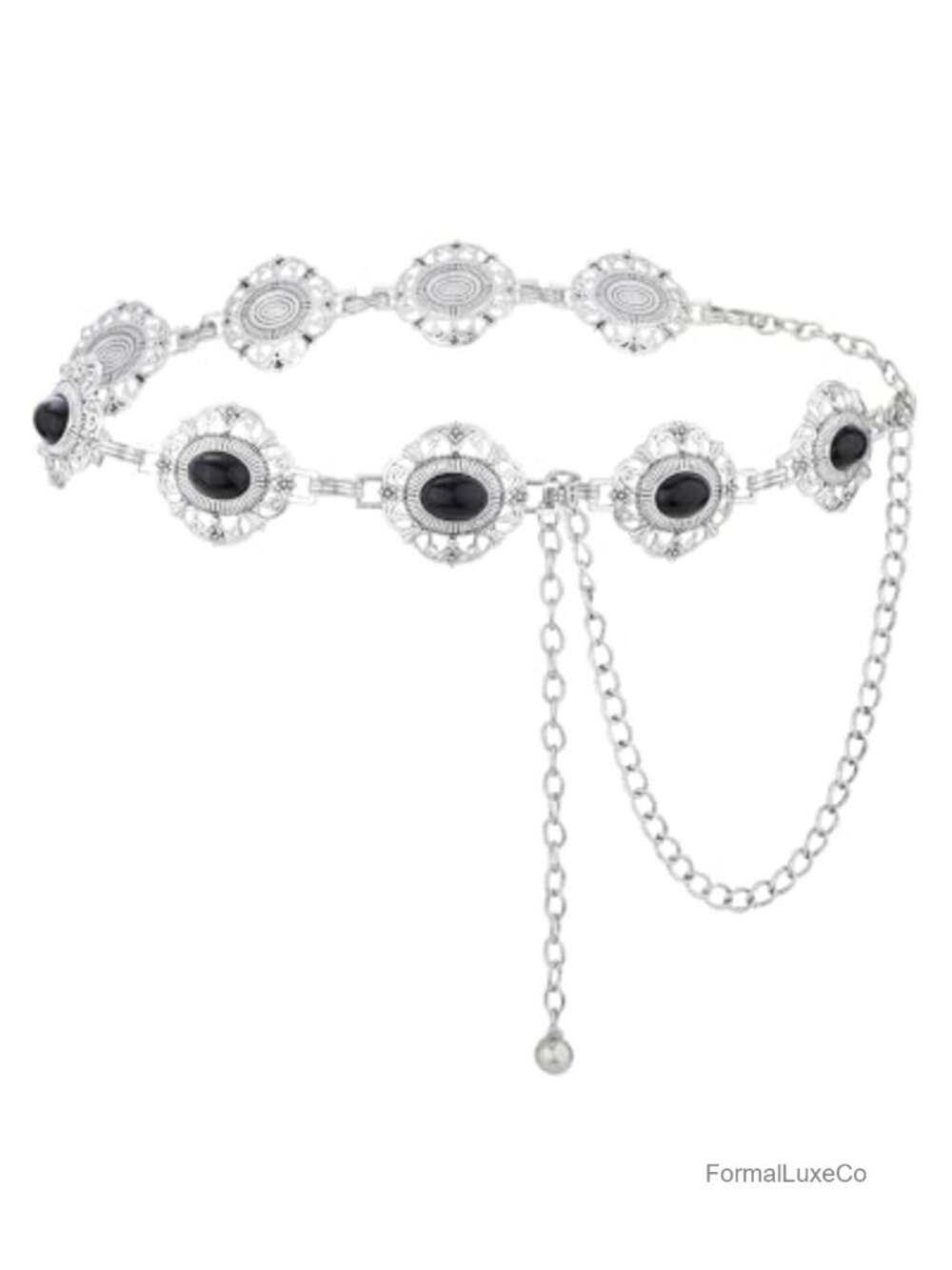 Rhinestone Waist Chain Belt for Women Alloy Gold Silver Adjustable